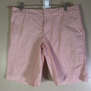 Tommy Hilfiger  Women's Sz 6 Seersucker Pink White Striped Shorts